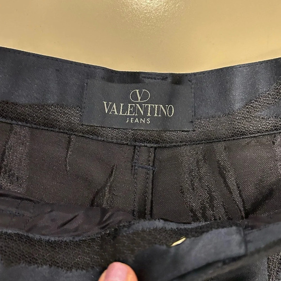 ! Valentino Jeans Silk navy blue pants size 27 - Picture 5 of 10